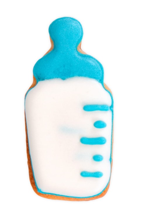 Polukrowane ciastko w kształcie butelki niemowlaka