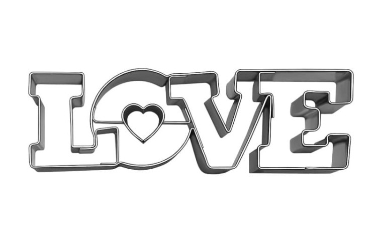 Walentynkowa foremka do wykrawania ciastek LOVE