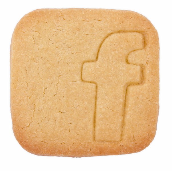 Ciasteczko z foremki w kształcie znaku social media