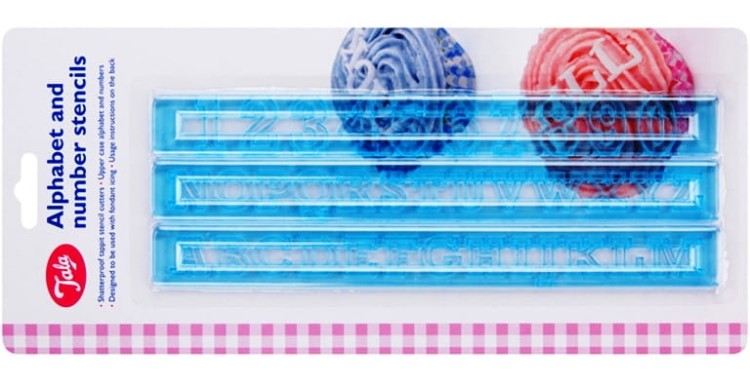 Szablony do wycinania liter i cyfr z masy cukrowej