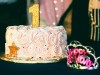 Tort z topperem jedynka na pierwsze urodziny