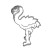 Foremka w kształcie flaminga