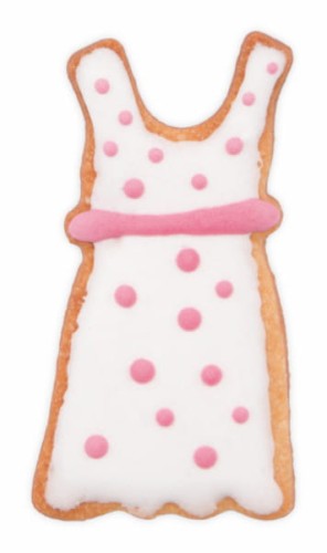 Ciasteczko wycięte foremką w kształcie sukienki