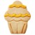 Udekorowane ciasteczko wycięte foremką muffin
