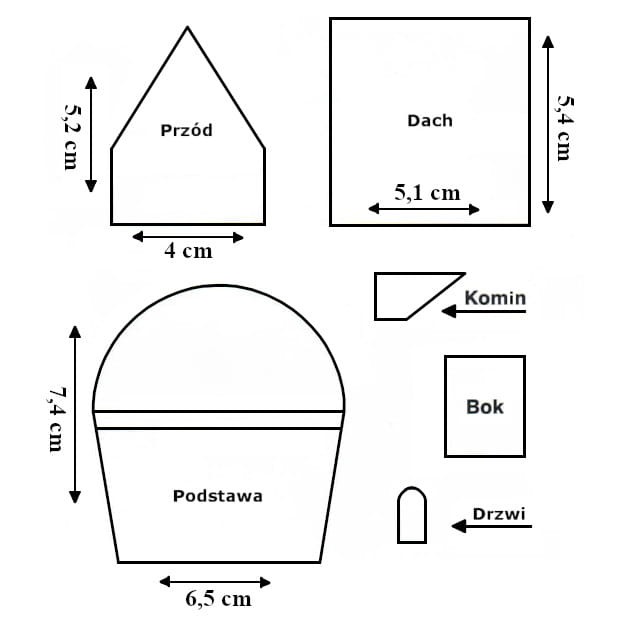 Foremki do wykonania piernikowej chatki 3D
