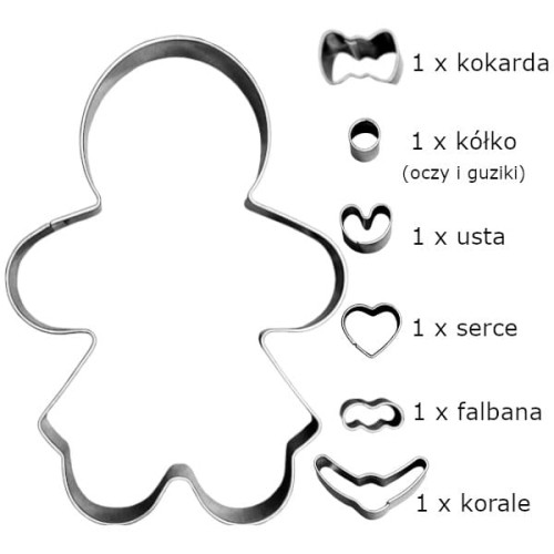 Foremka Pani Ciastkowa wraz z kokardą i koralami