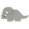 Udekorowane ciasteczko z foremki dinozaur triceratops