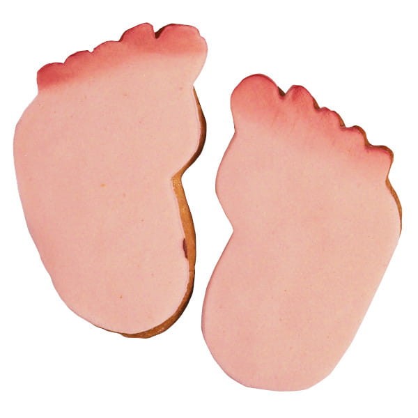 Ciasteczka z foremki stópka niemowlaka