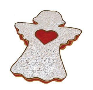 ciasteczko z foremki w kształcie aniołka z serduszkiem