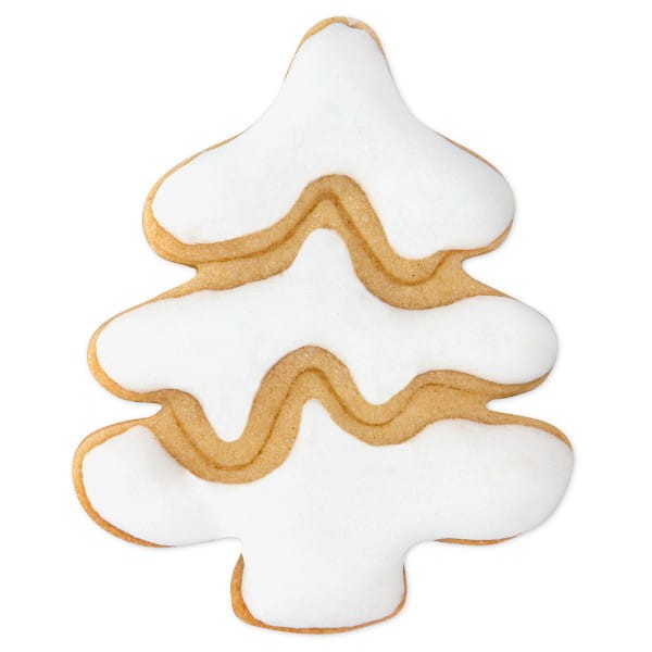 Udekorowane ciasteczko z foremki choinka