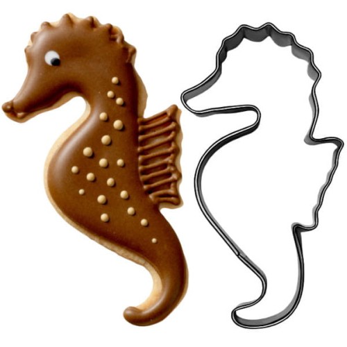 Foremka i ciasteczko w kształcie konika morskiego