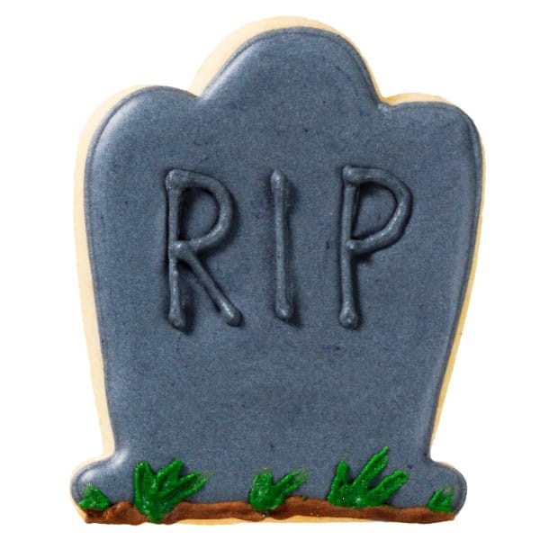 Udekorowane ciastko z foremki nagrobek