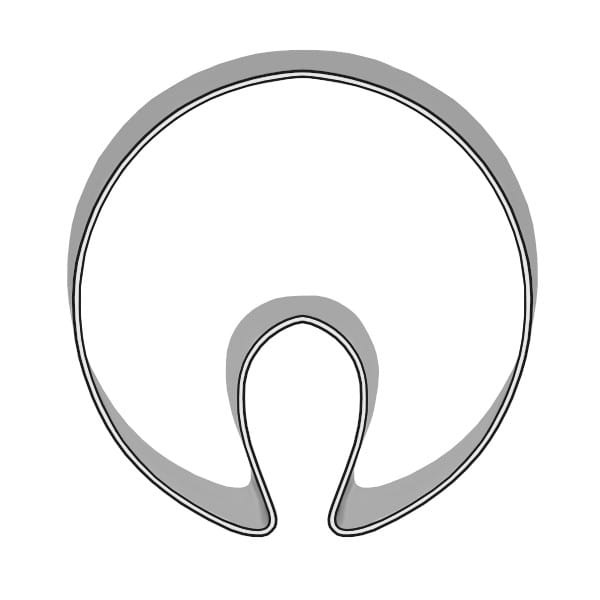 Foremka półksiężyc lunula do wykrawania masy cukrowej i ciastek