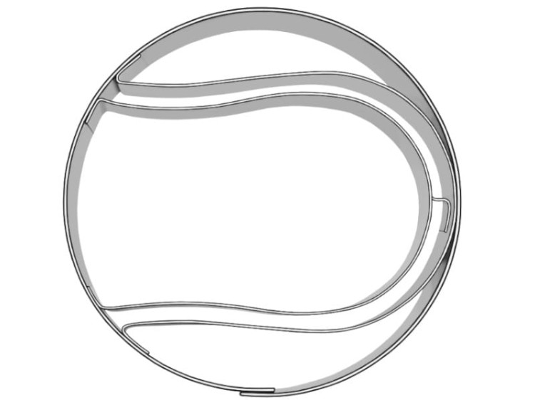 Foremka do wycinania ciastek w kształcie piłki do tenisa