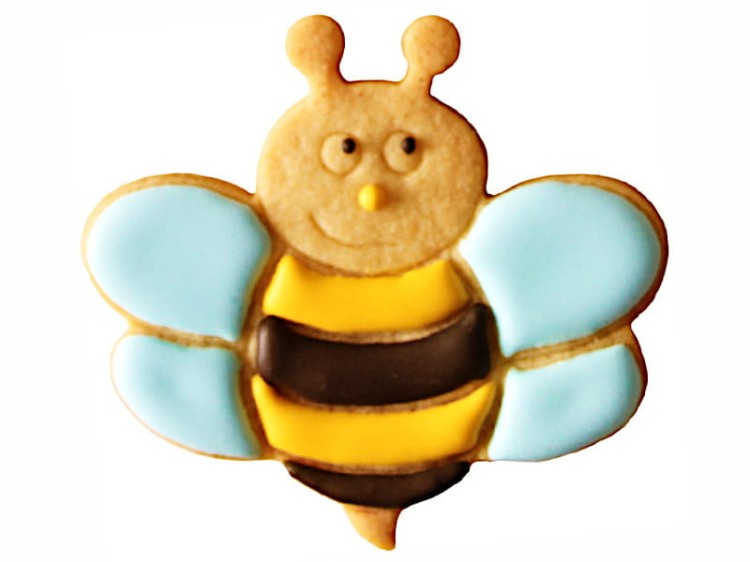 Udekorowane ciasteczko z foremki Pszczółka Maja