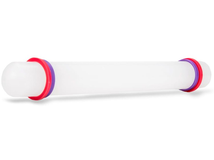 Walek do masy cukrowej z gumkami do regulacji grubości ciasta