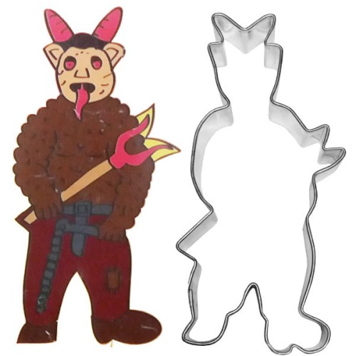 Foremka i ciasteczko w kształcie diabła z widłami