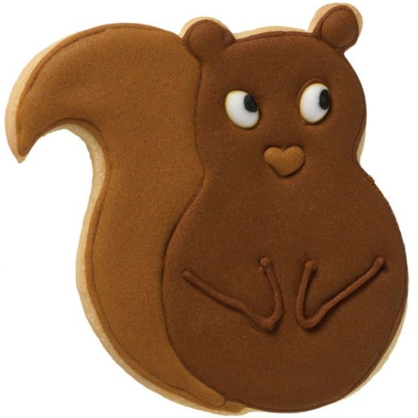 Udekorowane ciasteczko z foremki wiewiórka