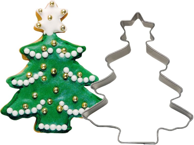 Ciasteczko i foremka w kształcie choinki