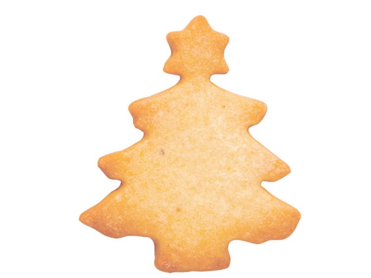 Ciasteczko z foremki choinka z gwiazdką