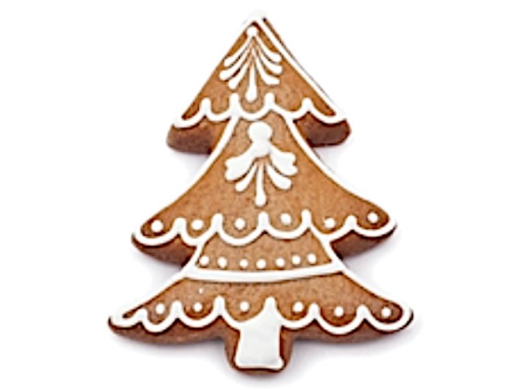 Piernik z foremki w kształcie choinki