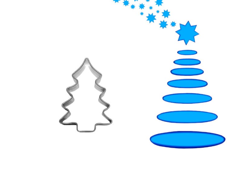 Foremka choinka do ciastek i marcepanu