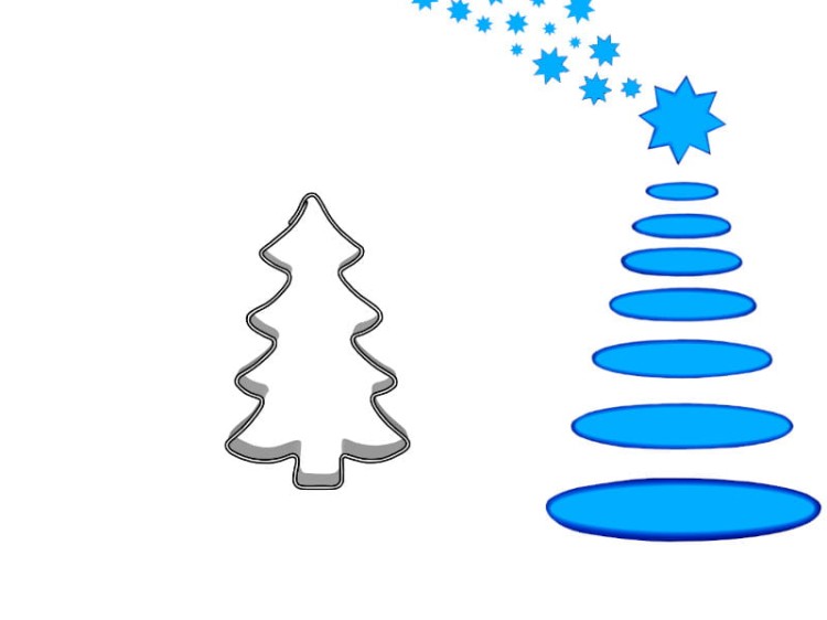 Foremka choinka do ciastek i marcepanu