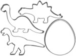 Foremki w kształcie dinozaurów do wykrawania ciastek