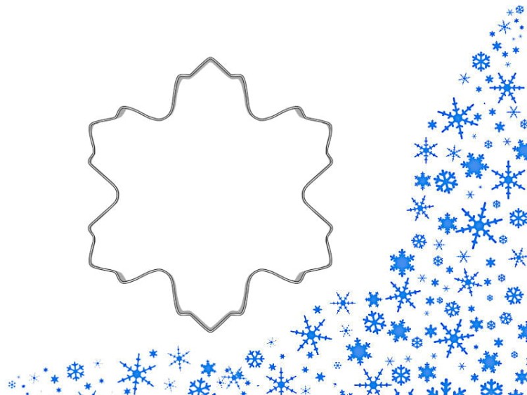 Foremka śnieżynka do wykrawania ciastek