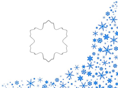 Foremka w kształcie śnieżynki do małych ciasteczek