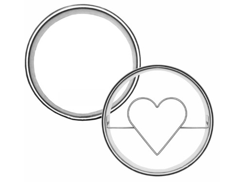 Foremki kółeczka z sercem do przekładanych marmoladą ciastek