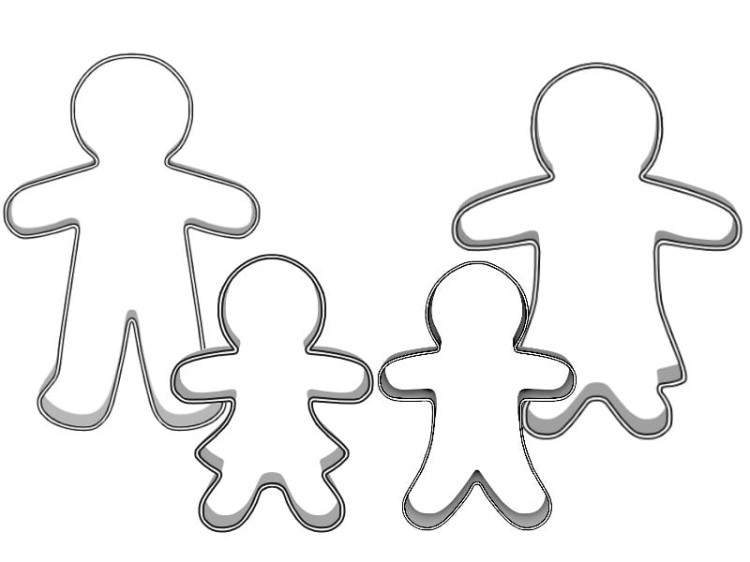 Foremki postaci rodziców z dwojgiem dzieci