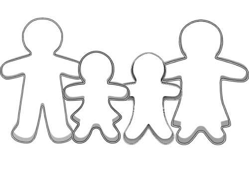 Foremki w kształcie rodziny z dziećmi