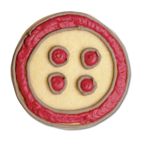 Ciasteczko wycięte foremką guzika