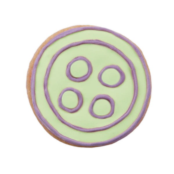 Ciasteczko wykrojone foremką guzik