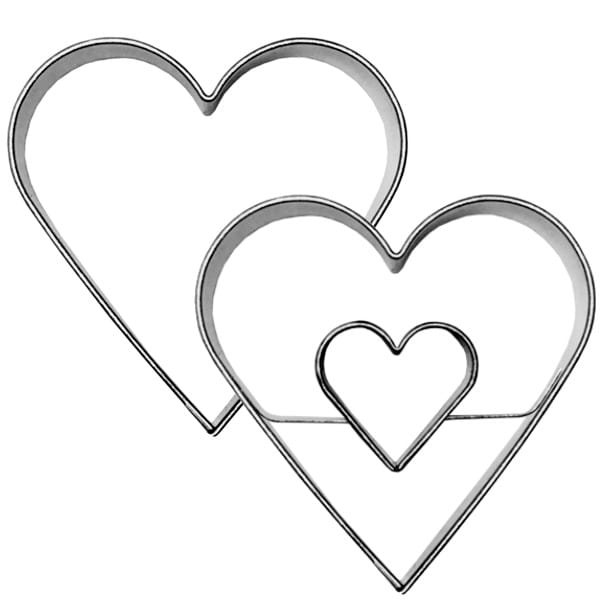 Foremki serca z serduszkiem do ciastek