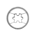 Foremka Kółko z puzzlem do ciastek z dziurką