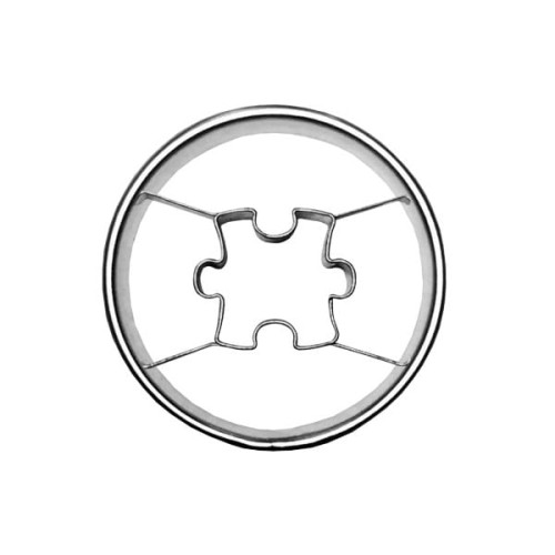 Foremka Kółko z puzzlem do ciastek z dziurką