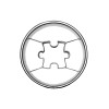 Foremka Kółko z puzzlem do ciastek z dziurką