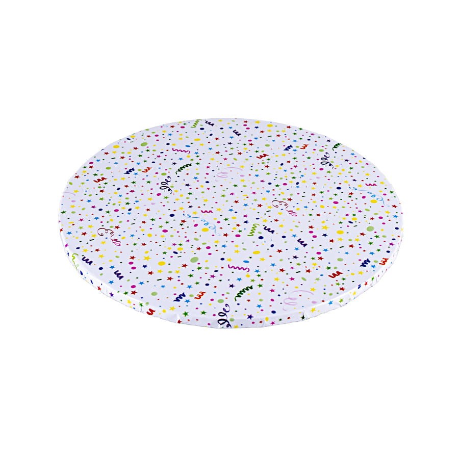 Okrągły podkład pod tort w confetti