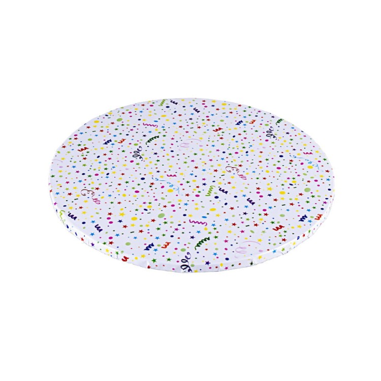 Okrągły podkład pod tort w confetti