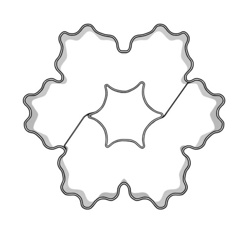 Foremka w kształcie śnieżynki do ciastek z dziurką