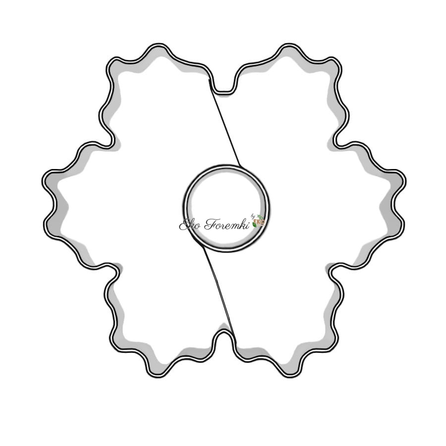 Wykrawacz w kształcie śnieżynki z kółeczkiem