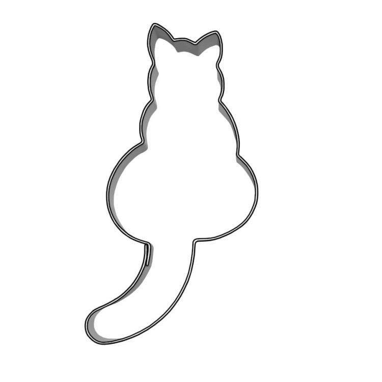 Foremka do ciastek siedzący kotek z ogonkiem