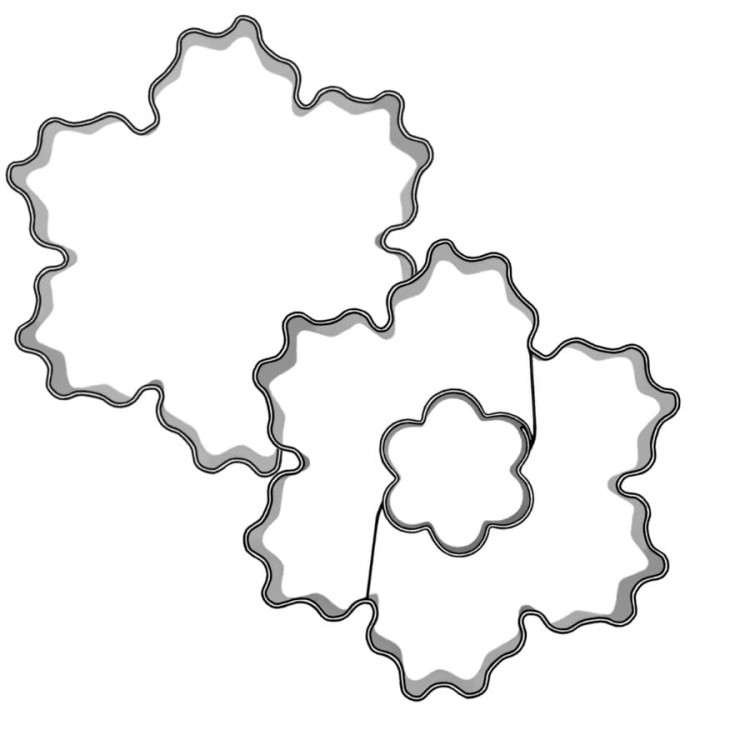 Foremki śnieżynki do ciastek przekładanych