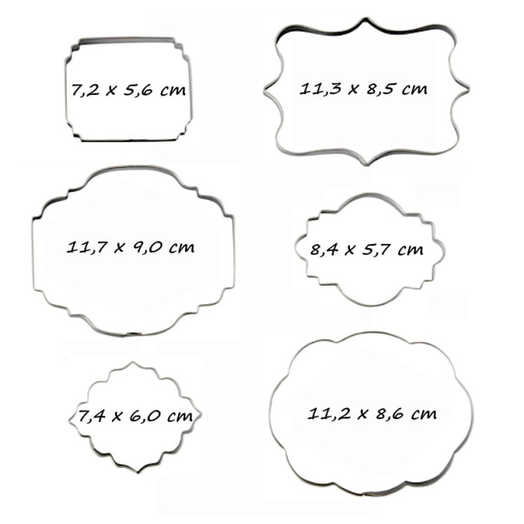 Foremki wizytówki do masy cukrowej