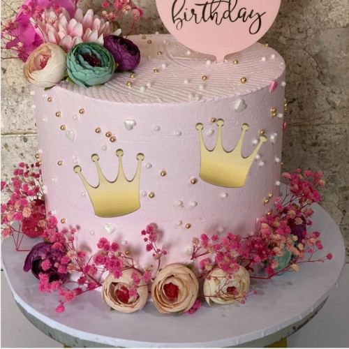 Topper na tort z koroną