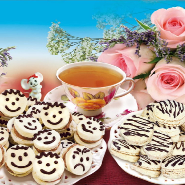 Szablon na okrągłe biszkopty i beziki