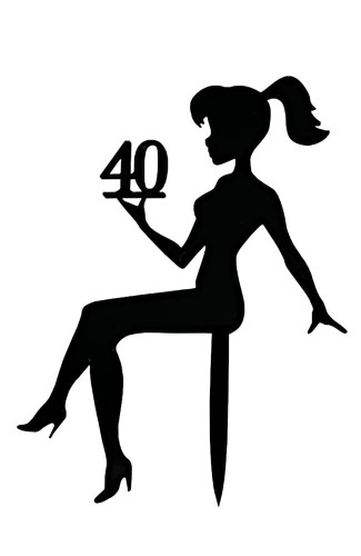 Topper panienka na brzeg tortu zblizenie