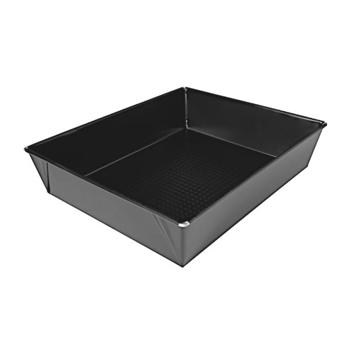 Czarna blacha do pieczenia ciast i ciasteczek 28x23 cm